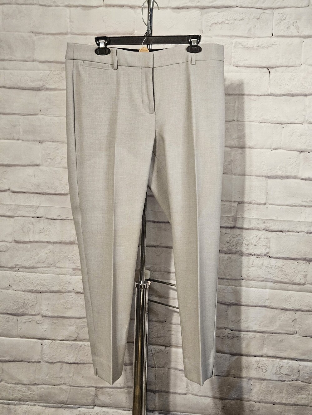 Talbots Hampshire Pants Ankle Size 10 Straight Leg Stretch Grey (Dry-cleaned)